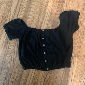 forever 21 black crop top